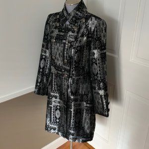 Black and Silver Dress Coat Size M